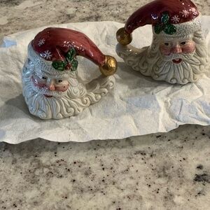 Festive Santa Claus Salt and Pepper Shakers